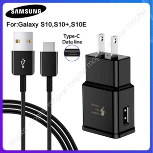 Fast Wall Charger Plug + USB Type C Cable For Samsung Galaxy Note 10 S8 S9 S10 - Picture 1 of 15
