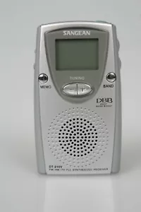 Sangean DT-210V FM/AM/TV Tuning Pocket Radio Lautsprecher PLL synthetischer Receiver - Bild 1 von 5