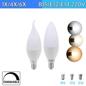 Dimmable Led Candle Bulb 220v Lights 5w Bulbs E14 Cool Warm Neutral White Light - Picture 1 of 15