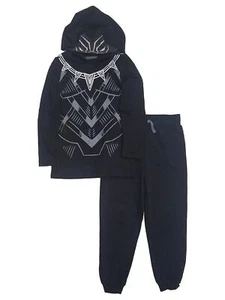 Marvel Black Boys Black Panther Hoodie & Pants Sweats Set Size 7 - Picture 1 of 2