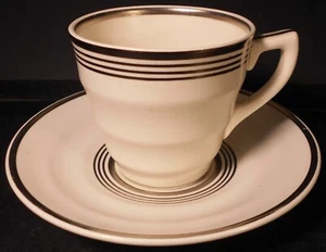 WEDGWOOD ''MOONSTONE'' COFFEE CUP & SAUCER, AM9608, c.1932 DESIGN,  PERFECT - Picture 1 of 3