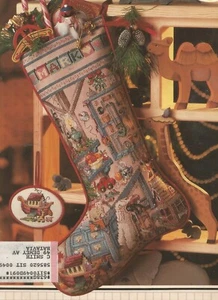 Cross Stitch Patterns Holiday Workshop Garland Cuff Heirloom Stockings Santa E44 - Picture 1 of 11