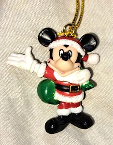 Vintage Disney Mickey Mouse SANTA CLAUS Miniature Christmas Ornament - Picture 1 of 4