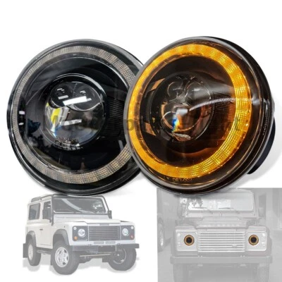 7" Inch LED Headlights&High-Low Beam Kit For Land Rover Defender 90 110 - Image 1 of 4