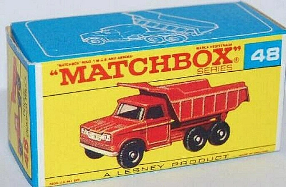 Matchbox Lesney No 48 DODGE DUMPER TRUCK Empty Repro F  Box - Image 1 of 1