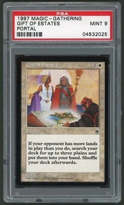 1997 MTG Magic the Gathering Portal Gift of Estates PSA 9 Gaming Card TCG - Image 1 of 2