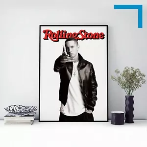Eminem Rolling Stone - Hip-Hop Music Poster Print A3 A4 A5 - Home Decor/Wall Art - Picture 1 of 4