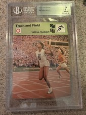 1977-79 Sportscaster Track and Field Series 18 Wilma Rudolph #18-02 BGS 7 NM