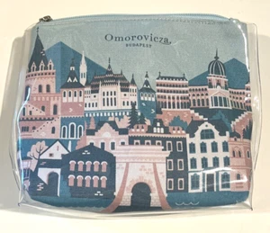 Borsa OMOROVICZA Budapest Cosmetica da viaggio con cerniera marsupio verde stampa città - Foto 1 di 4