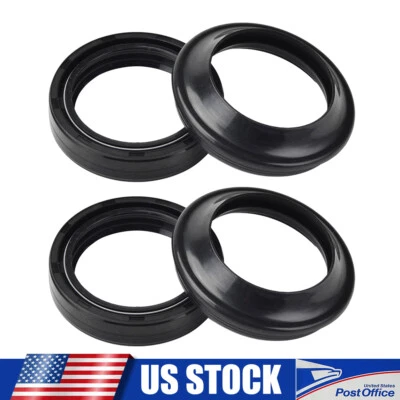 4pcs Fork Oil Dust Seals Kit For For Kawasaki KLE650 Z1000 Ninja ZX6/ZX6R/ZX6RR - Изображение 1 из 4