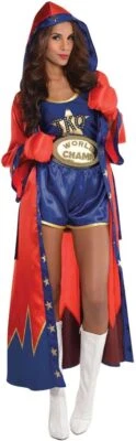 Traje Boxer Knockout Niña Campeona Tú mismo Disfraz Elegante Halloween Adulto Foto 1 de 2