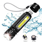 Strong Light Led Usb Rechargeable Flashlight Magnetic Torch Lanter Zoomable