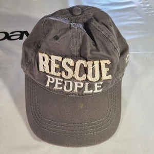 Gently Used We The People RESCUE PEOPLE Gray Cap Adjustable Buckle Distressed - Picture 1 of 7