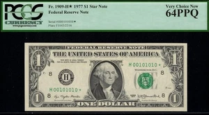 1977 $1 FRN H00101010* P.C.G.S #64PPQ - Picture 1 of 3