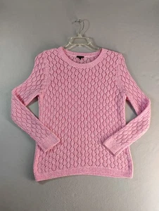 Maglione donna Talbots MP Petite rosa manica lunga girocollo maglia pullover - Foto 1 di 9