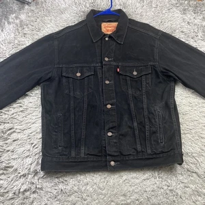 LEVIS Vintage Black 70507 0260 TRUCKER JACKET Large Denim - Picture 1 of 16