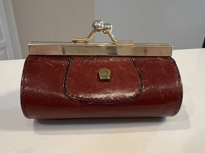 Vintage 1960's Etienne Aigner Leather Lipstick Coin Italy Patina Logo RARE - Image 1 of 4