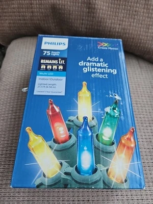  Philips 75 Dazzle Lights LED Dramatic Glistening Effect Multi Color Indoor Outd - Image 1 of 3