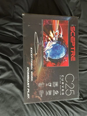 Monitor para jogos Sceptre curvo 24,5 polegadas até 240Hz 1080p R1500 1ms...  - Imagem 1 de 4