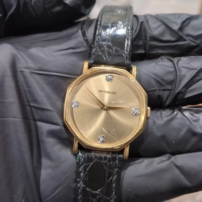 Reloj suizo octágono diamantes cuerda manual Wittnauer vintage funcionando 31 mm 8" Foto 1 de 4