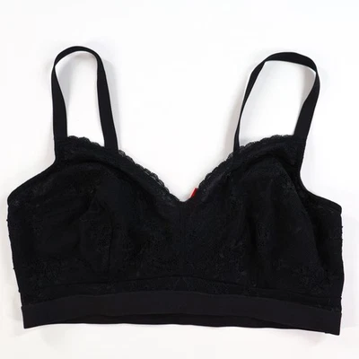 Spanx Spotlight on Lace Bralette Size 1X Solid Black 10124P Unlined Wire Free - Image 1 of 4