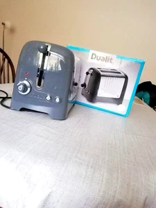 Dualit Lite Two Slot Toaster 2 Slice Grey and Stainless Steel Finish 26205 - Picture 1 of 2