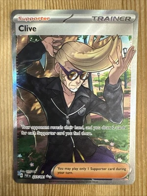 Clive - 227/091 - Pokemon Paldean Fates Full Art Ultra Rare Card NM - Image 1 of 2