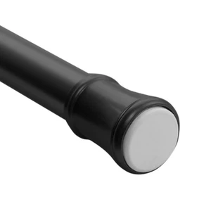 Mainstays Adjustable Tension Window Curtain Rod, 46" - 84",with1" Diameter,Black - Picture 1 of 12