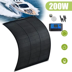 200W Flexibel Solarmodul Solarpanel Mono Wohnmobil Camper Balkonkraftwerk DE - Bild 1 von 6