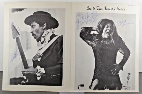 Tina Turner Ike Turner Autographed Revue Promo Booklet w/JSA LOA JSAP-121 Cover