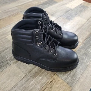 IRON AGE Mens 6" Backhoe Steel Toe Work Boots Size 9.5 Black IA5025 - Picture 1 of 10