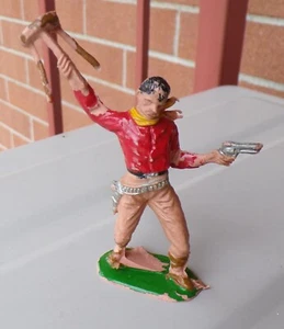 Soldatino COWBOY CON SGABELLO - Comansi Lofredo Jecsan ? Spagna Far West western - Foto 1 di 3