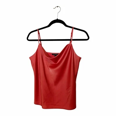 E12 Banana Republic Satin Silky Draped Cami Top Sz S Coral E12 - Image 1 of 4
