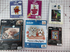 LOT 6 New Cross Stitch Kits Disney Pooh Sleeping Beauty Bucilla Janlynn Dogs