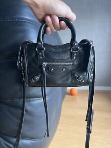 Balenciaga Nano City Bag schwarz Designer Tasche Leder 100% Original Authentic