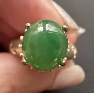 Jadetie natural Birmania tipo A color verde azulado piedra preciosa suelta, 8,7 x 7,6 mm - Imagen 1 de 9