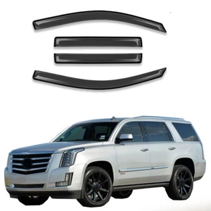 Window Visor Sun Rain Guards Smoke Fit 15-20 Escalade/Yukon/Tahoe Vent Visor 4pc - Picture 1 of 9