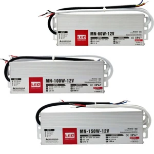 Power Supply Adapter IP67 12V 60W 100W 150W LED Transformer Driver Waterproof - Picture 1 of 7