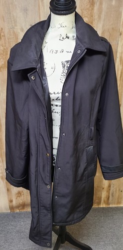 Michael Kors Giacca da uomo nera da campo trench pea cappotto 2XL