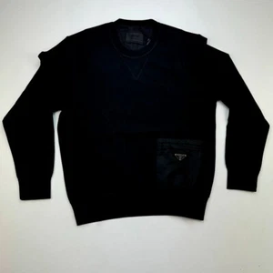 Sudadera negra de tela técnica PRADA para hombre talla XL - Imagen 1 de 9