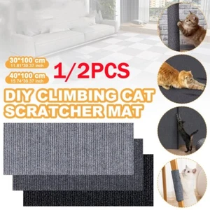 Pet Cat Scratching Pad Sofa Protector Cat Scratcher Mat Self-adhesive Carpet AU - Picture 1 of 21