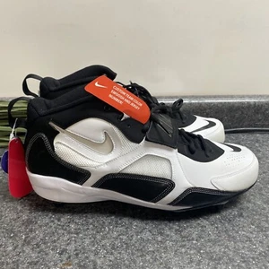 Nike Air Zoom 352634-101 Football Cleats White Black  Men's Size 13.5 - Picture 1 of 7