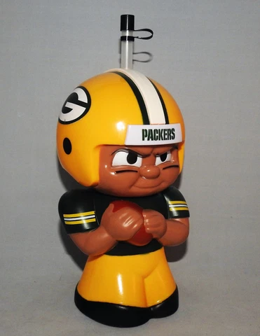 GREEN BAY PACKERS TeenyMates BIG SIP New NFL Player Bottle 16 Ounces Cover