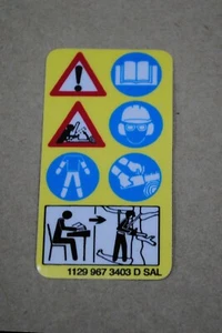Stihl Warning, Instruction Pictograph /Label / Decal / Sticker   # 1129 967 3403 - Picture 1 of 2