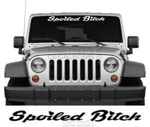 Spoiled Bitch windshield decal sticker rzr turbo heart diesel turbo race girl - Bild 1 von 1