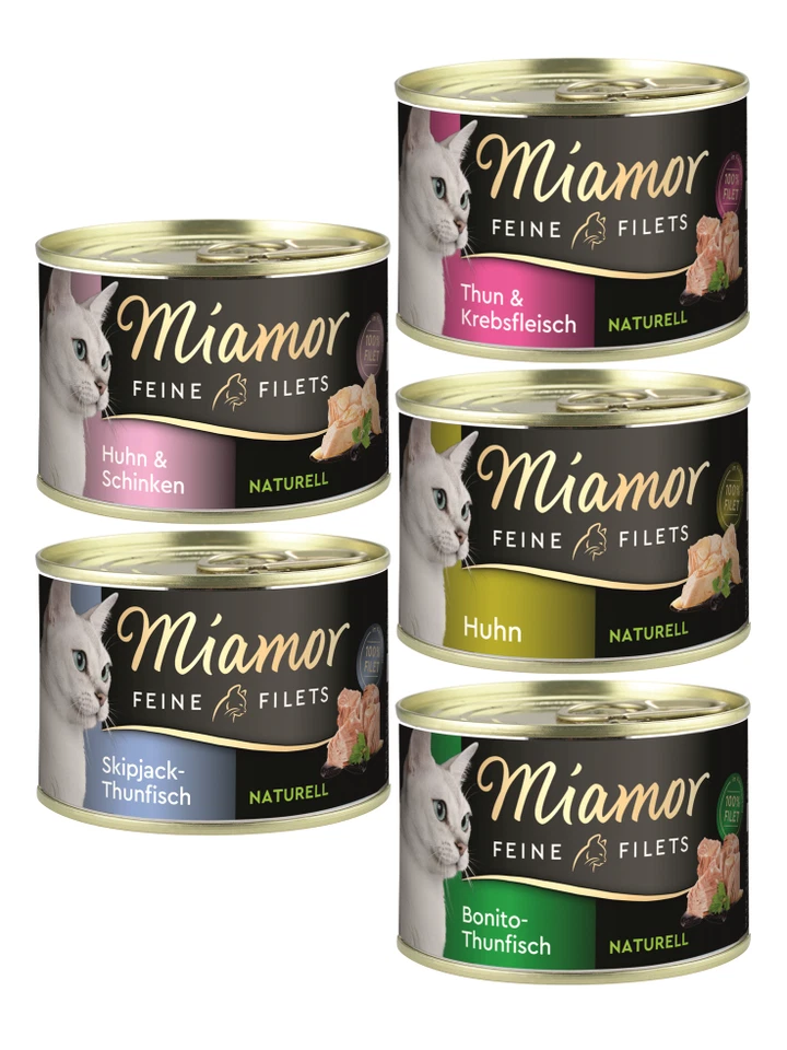 Miamor Feine Filets Naturell 156g Katzenfutter | alle Sorten & freie Mengenwahl