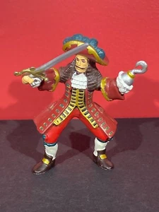 🏴☠️Vintage Papo PIRATE Captain Hook Figure w/ Sword & Corsair Hat *RARE* 2004 - Picture 1 of 5