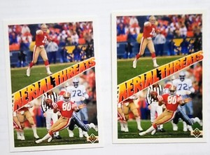 1991 Upper Deck Football Aerial Threats Joe Montana, Jerry Rice #35 Marino