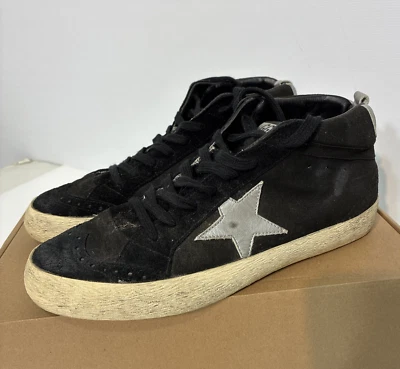 Golden Goose GGDB Mid/Star 皮革麂皮绒黑色白色 40 欧元 — 第 1/4 张图片