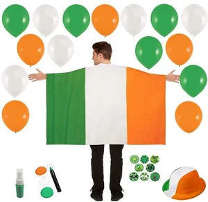 St Patricks Day Football Rugby Irish Ireland Supporters 6 Piece Kit - Picture 1 of 1